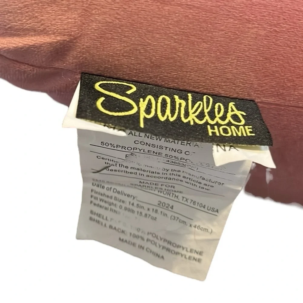 Sparkles Home Pink Ghost Rhinestone Pillow